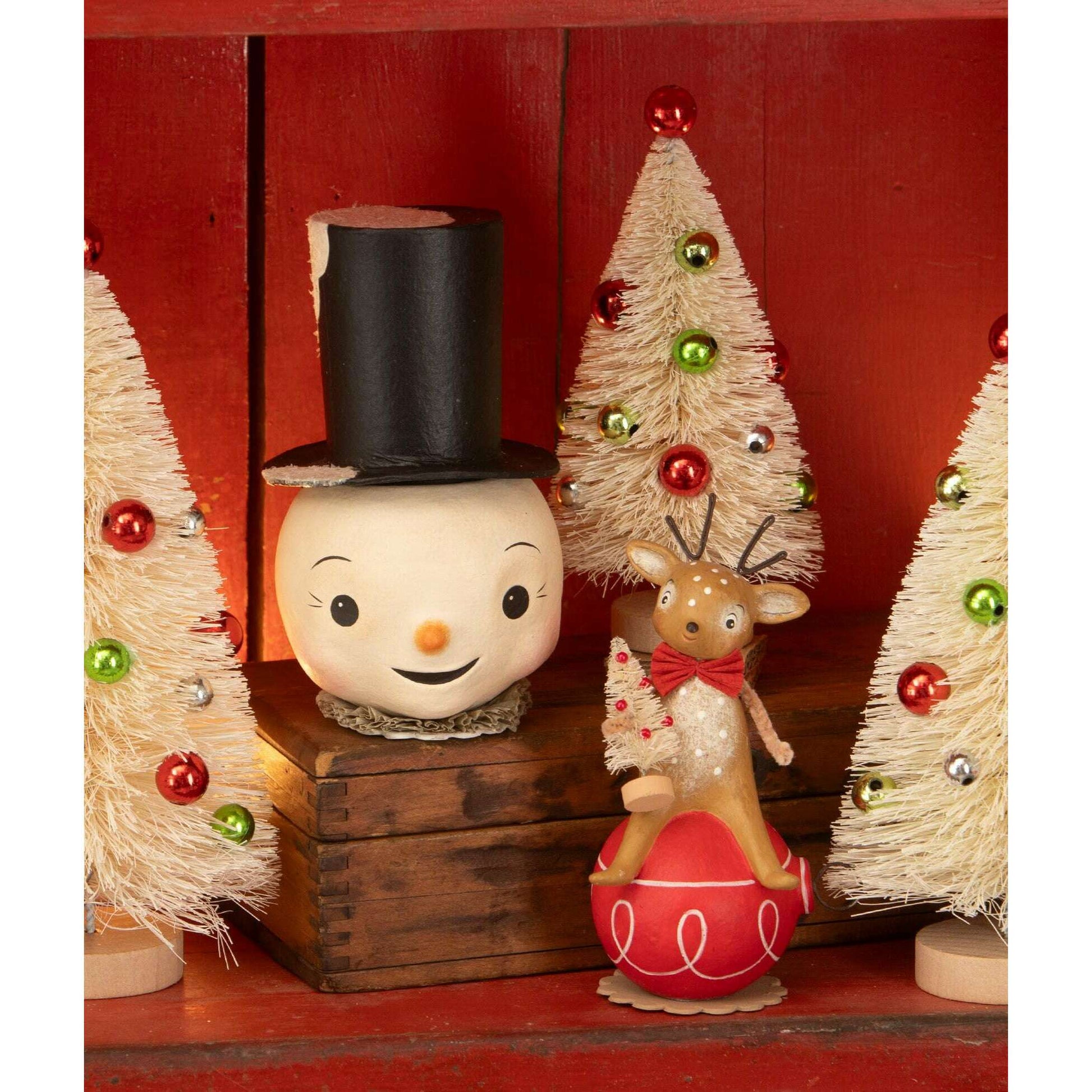 Mr. Snowman Container | Christmas Decor | Bethany Lowe - - Seasonal & Holiday Decorations