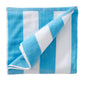 Cotton Velour Cabana Stripe Beach Towel - Novia Collection - Single Oversized- 35" x 70" Air Blue -