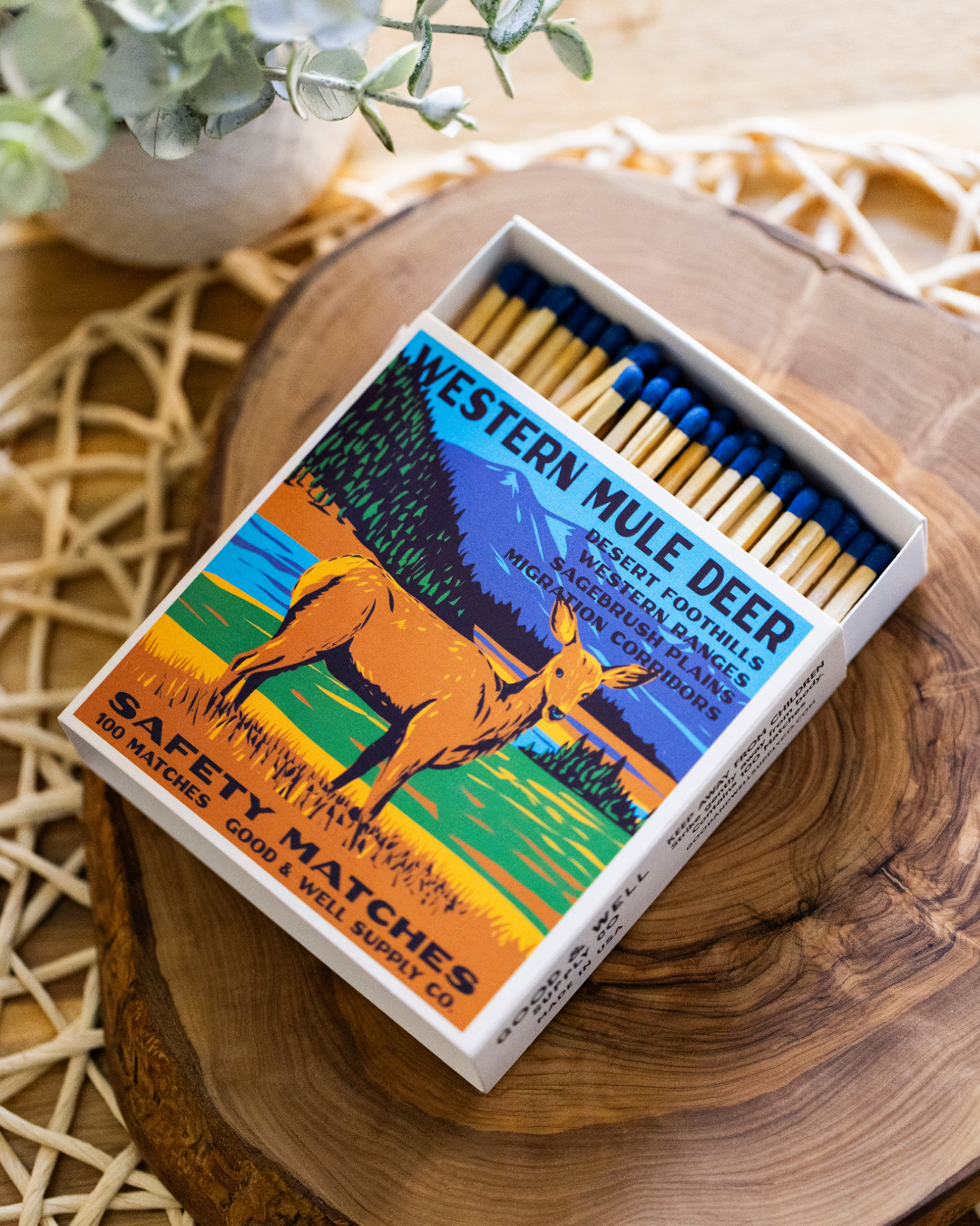 Western Mule Deer Cabin Matches - -