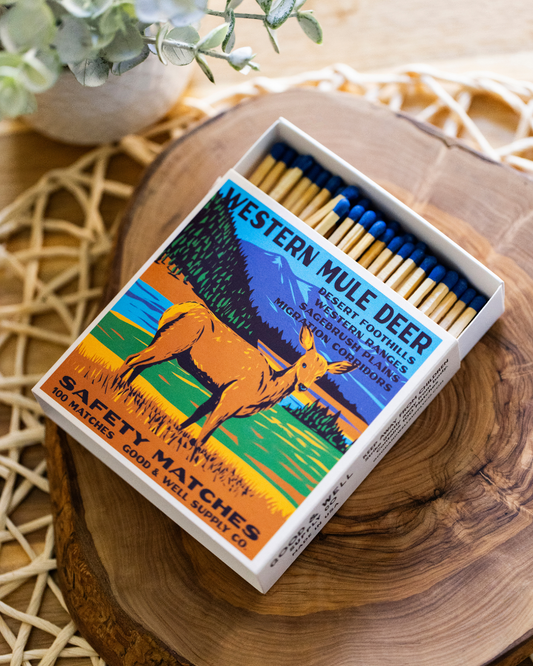 Western Mule Deer Cabin Matches - - matches