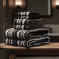 Ultraplush Australian Cotton Towels - Multi Stripe Standard Set (Set of 6 with Bath Towels) - Home - Bath