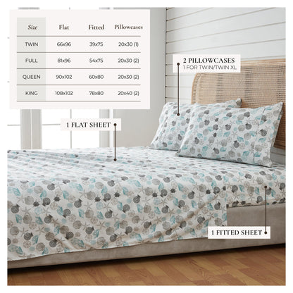 Coastal Printed Sheet Set - Newport Collection - - Bed Sheets