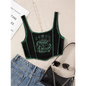 Mystical Mushroom Corset Tank - Green -