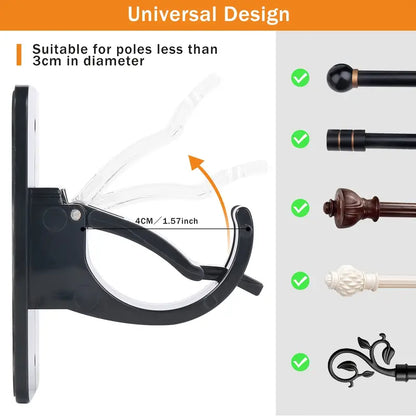4pc Curtain Pole Brackets - Kia Day Design