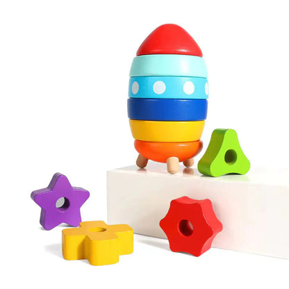 Wooden Rocket Sorting Toy Kia Day Design