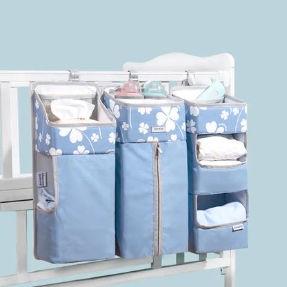 Baby Crib Hanging Storage Organizer Dark Blue Large