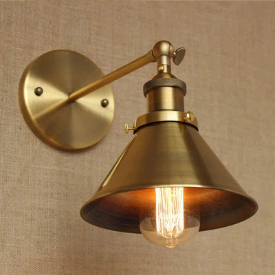 Industrial Style Vintage Brass Wall Lamp