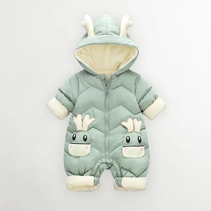 Baby Winter Snowsuit Green 12-18M (90CM)