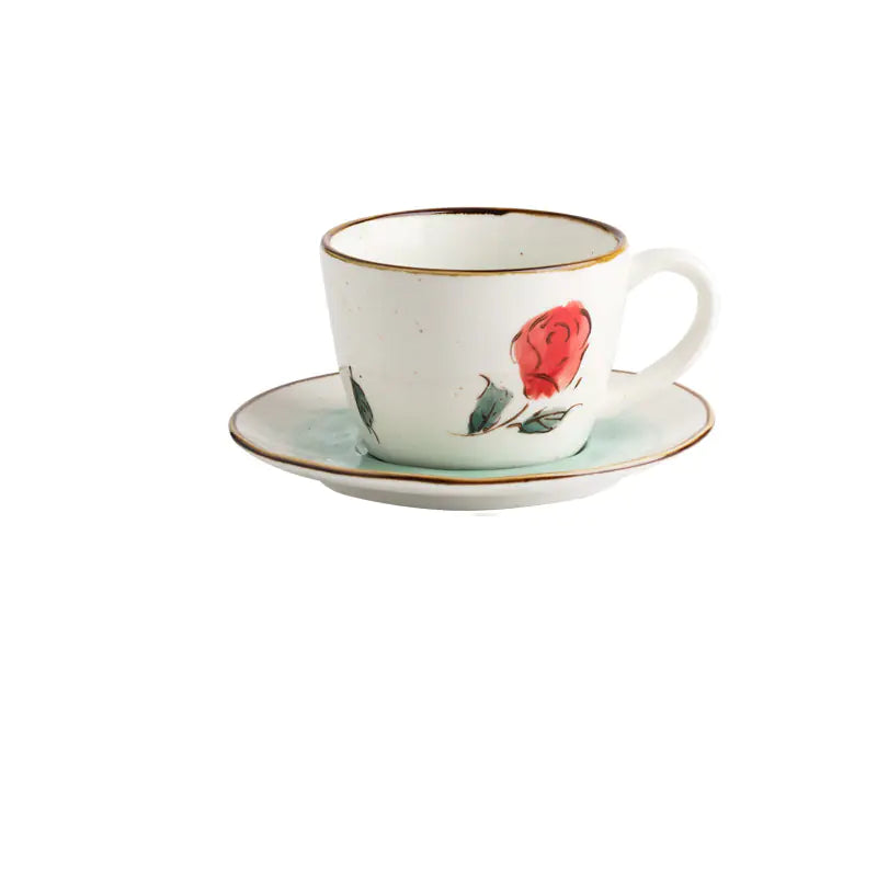 Ceramic Coffee Cup and Saucer Set - Kia Day Design