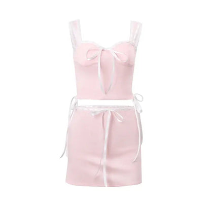 Sweet Gentle Pink 2 Piece Set for Women Kia Day Design