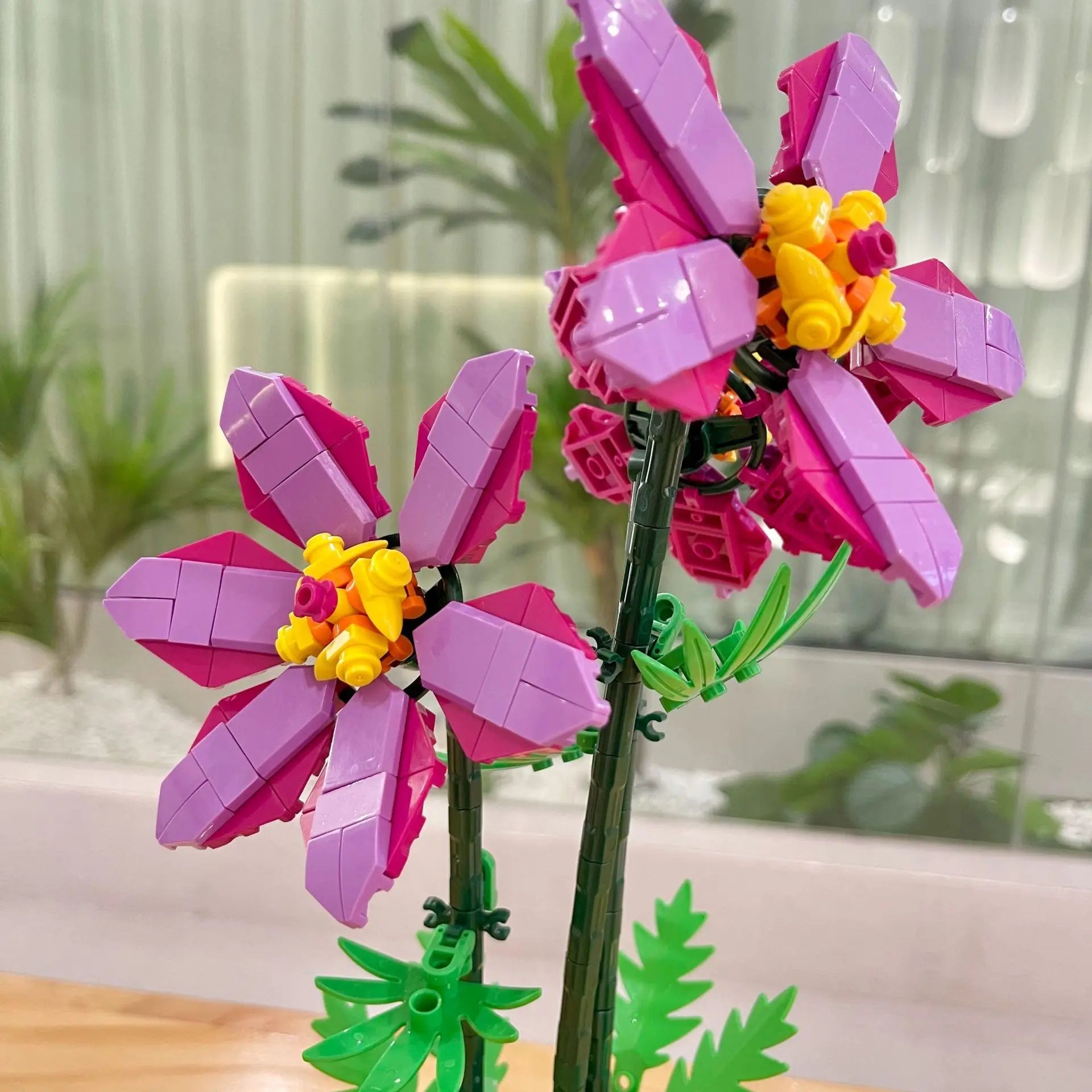 Creativity Bouquet Rhododendron Potted Plant Building Blocks Bricks Kids Toys Kia Day Design