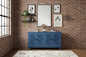 Blue 4-door Cabinet with Pull-tab Handle - - cabinet