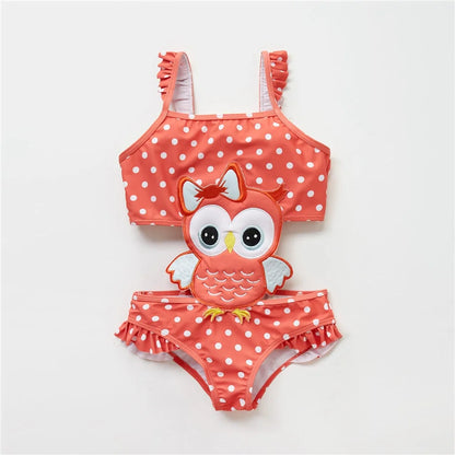 Watermelon Print Toddler Girls Swimsuit