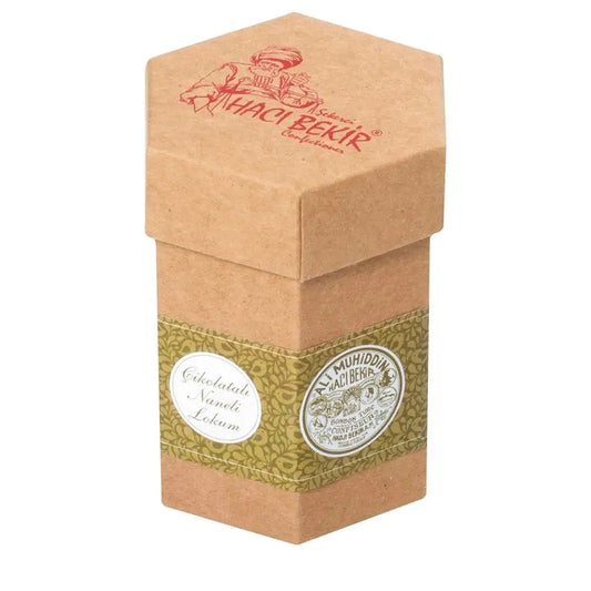 Hacı Bekir Bitter Chocolate Coated Mint Flavored Turkish Delight with Kraft Box 125g - Kia Day Design