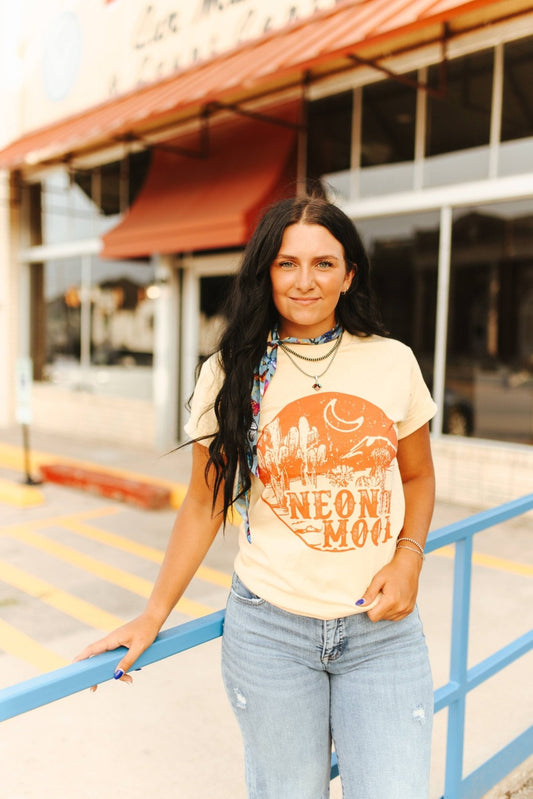 Neon Moon Western Graphic Tee - - Graphic Tees