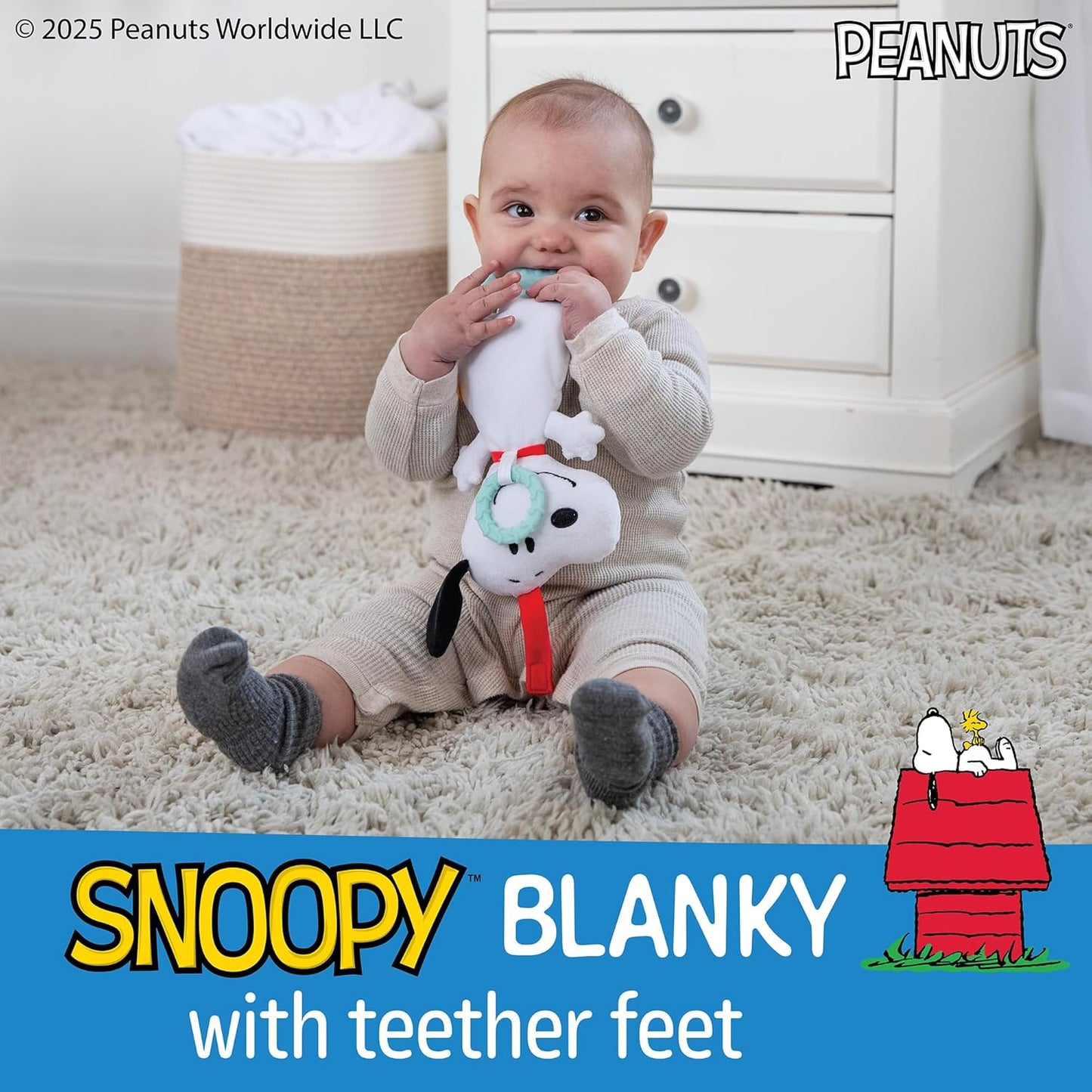 Peanuts-Snoopy Blanky with Crinkle - - Toy Shoppe >> Baby