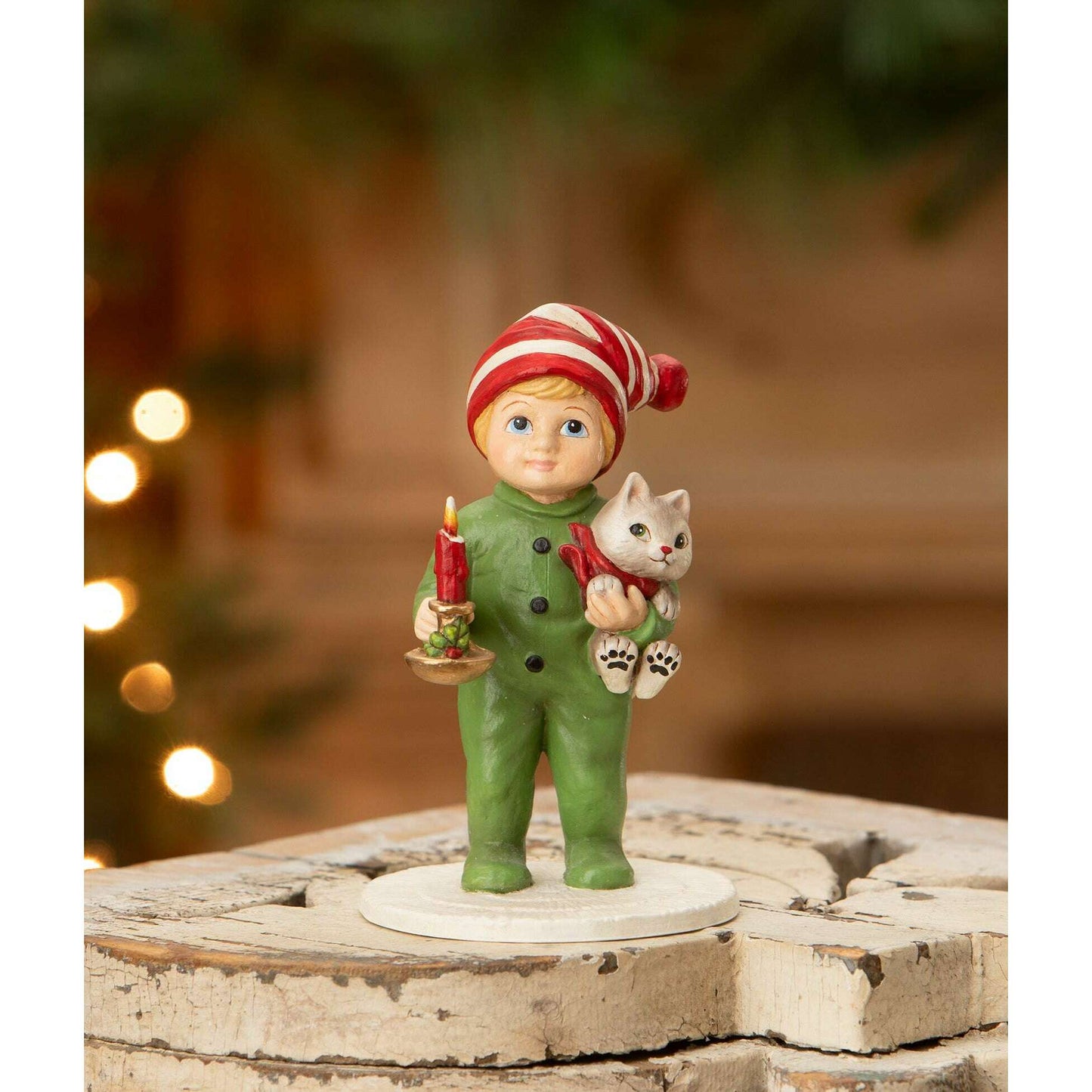 Noah with Cat | Christmas Decor | Bethany Lowe - - Christmas Decor