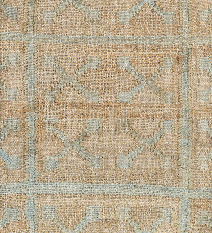 Rice Dusty Sage Fringed Jute Carpet - - Rugs