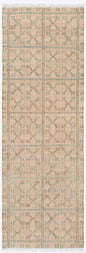 Rice Dusty Sage Fringed Jute Carpet - 2'6" x 8' Runner - Rugs