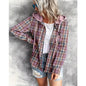 Hooded Casual Overshirt with Button Closure - Kia Day Design