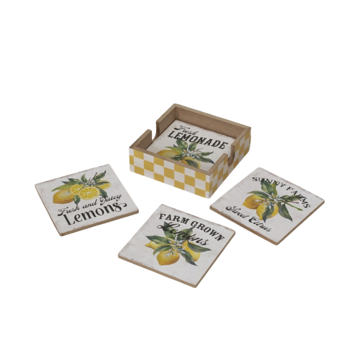Lemon Coaster Set - Default Title - Housewares >> Coasters