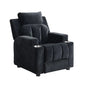 Kids Upholstered Chair With Cup Holder - BlackAltay Velvet - chair