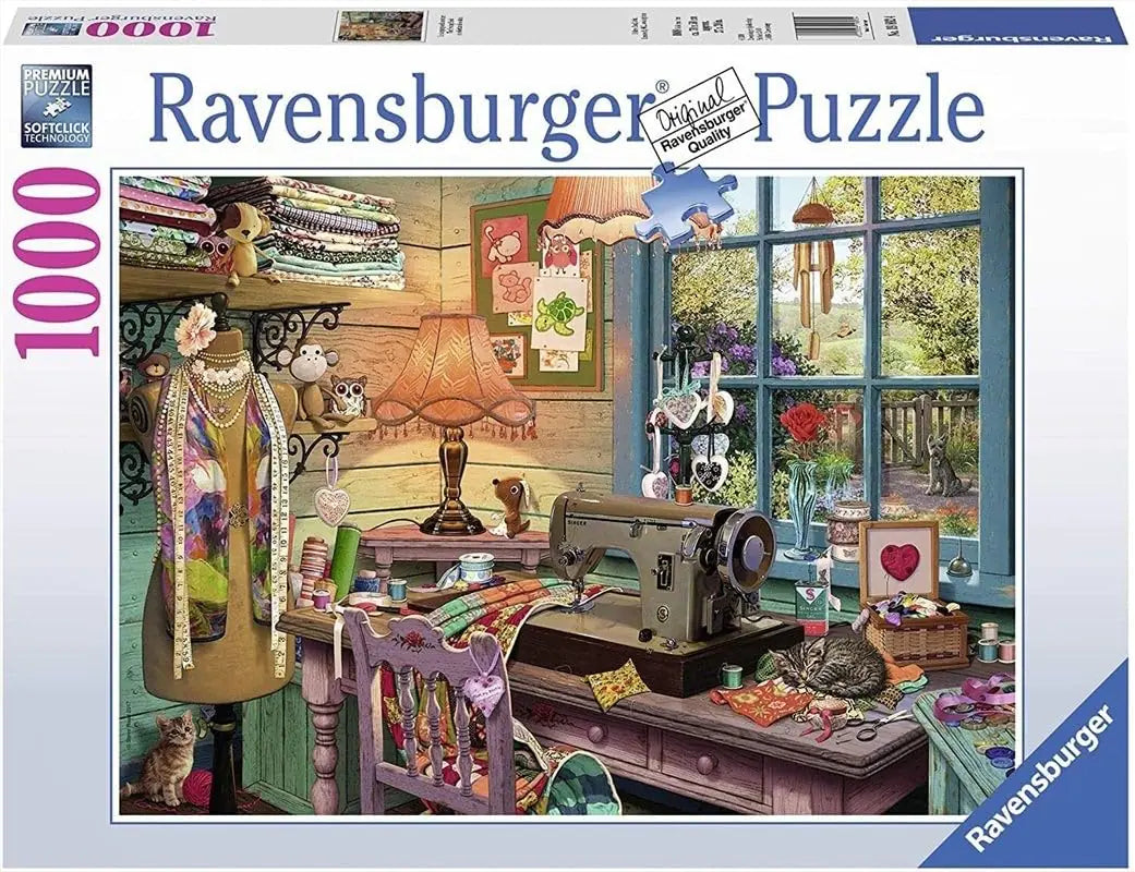 Ravensburger The Sewing Shed - 1000 Piece Jigsaw Puzzle - - puzzle