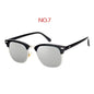 Classic Brand Designer Vintage Square Sun Glasses black silver