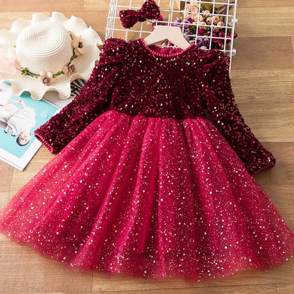 Spring Sequin Girls Dress