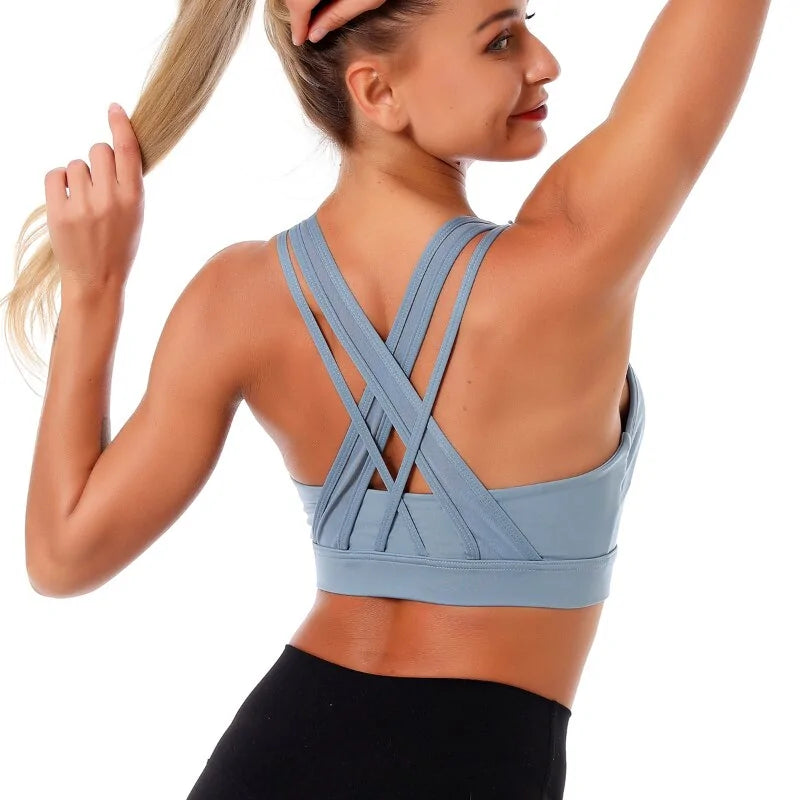 Kaminsky Women Push Up Back Sport Gathered Bra