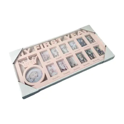 Baby First Year Picture Frame - Pink - picture frame