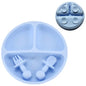 Baby Silicone Plate Set light Blue