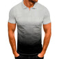 3D Gradual Change Short Sleeve Polo Shirt - light grey M - shirt