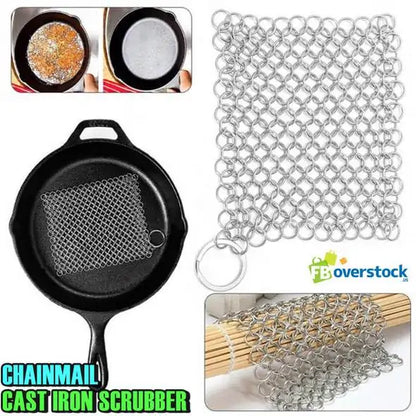 Chainmail Cast Iron Scrubber