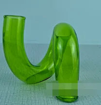 Glass Flower Vase and Candle Holder - Green 12cmx12cmx10.5cm - candle holder