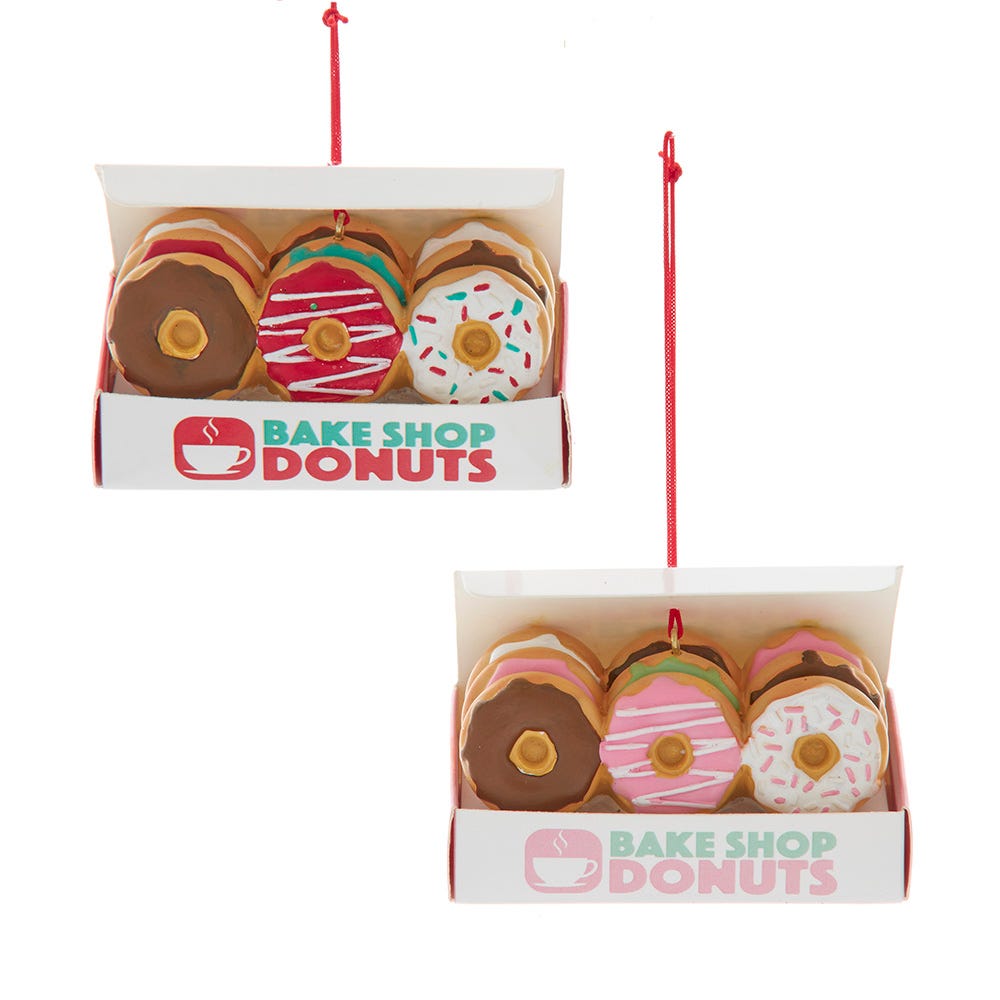 Box of Donuts Ornament - - - Christmas >> Ornaments >> Food & Drink