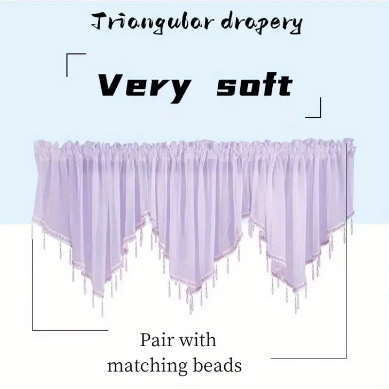 Solid Color Triangle Short Curtain - Kia Day Design