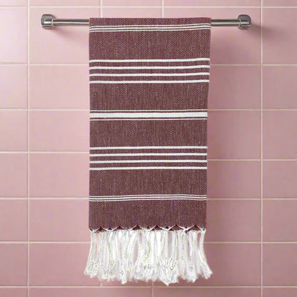 Classic Turkish Hand Towel Red