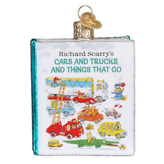 Cars and Trucks and Things That Go Book Ornament - Default Title - Christmas >> Ornaments >> Glass