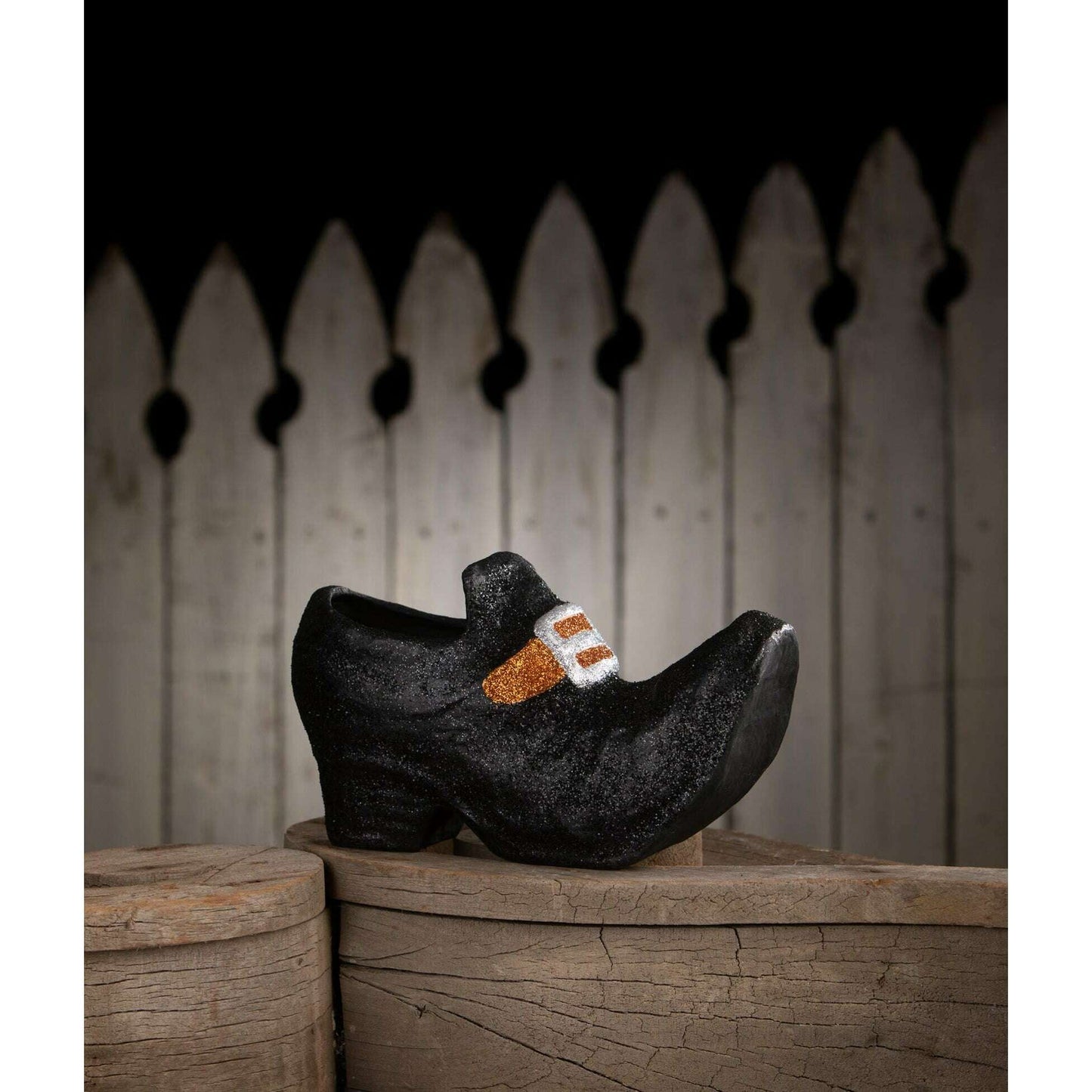 Old Witch's Shoe Paper Mache - - Halloween Decor