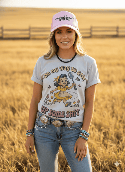 On My Way To Stir Up Some Shit Graphic Tee- Wild Junkie- {{Product type}}