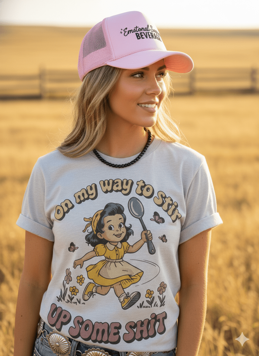 On My Way To Stir Up Some Shit Graphic Tee- Wild Junkie- {{Product type}}