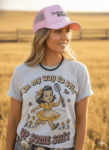 On My Way To Stir Up Some Shit Graphic Tee- Wild Junkie- {{Product type}}