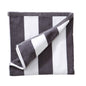 Cotton Velour Cabana Stripe Beach Towel - Novia Collection - Single Oversized- 35" x 70" Charcoal Grey -