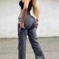 Women Vintage Cargo Pants Kia Day Design