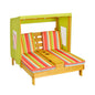 Kids Patio Lounge Chair with Cup Holders and Awning-Multicolor - - Home & Garden