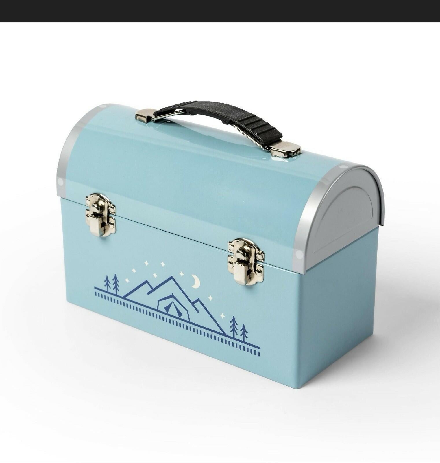Target Bullseye Playground Tween Summer Camp Lunch Box Blue Medium - - Lunch Containers