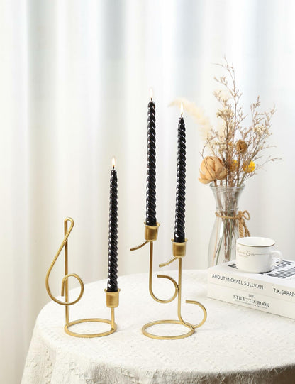 Color Poem Ornament 10in Black Dripless Halloween Taper Candles Set of 4 - - Candles