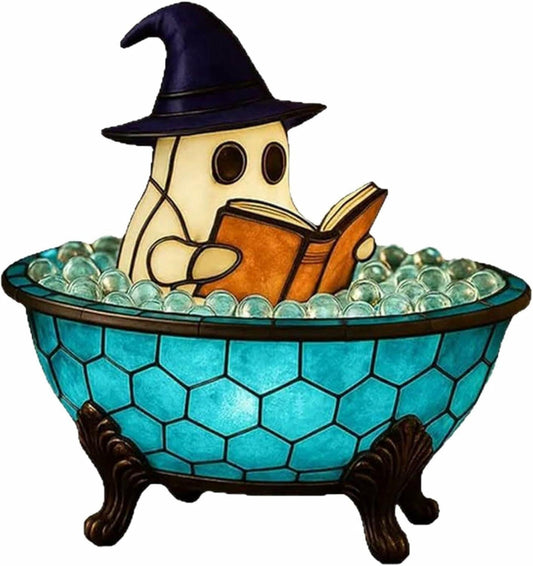 WoduYrt Halloween Ghost Bubble Bath Lamp Blue LED Night Light Decor - -