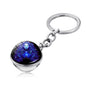Zodiac Gemstone Double-Sided Glass Keychain - Virgo - keychain